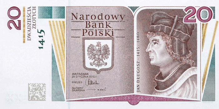 (2015) Банкнота Польша 2015 год 20 злотых &quot;Ян Длугош 600 лет со дня рождения&quot;   Буклет
