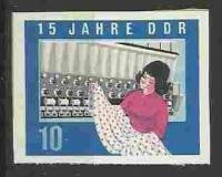 (1964-073) Марка Германия (ГДР) "Ткачиха"    ГДР 15 лет III Θ