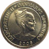 (№2005km901) Монета Дания 2005 год 20 Kroner (Noacute)