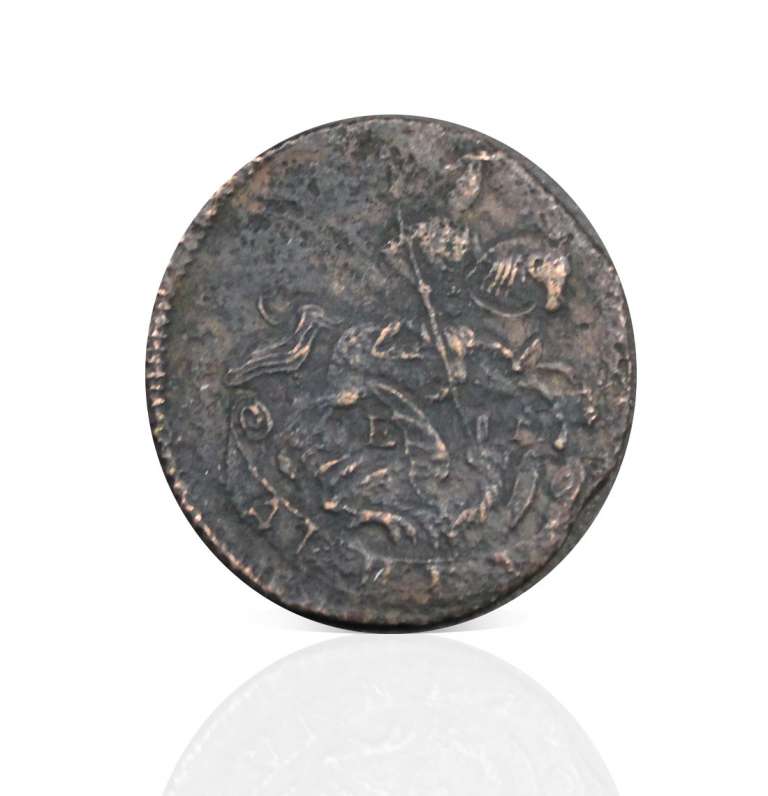(1775, ЕМ) Монета Россия 1775 год 1/2 копейки   Деньга  VF