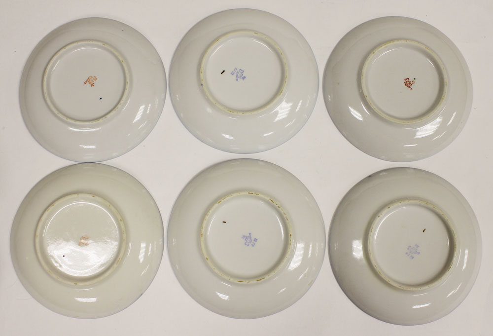 Чайный набор на 6 персон ЛФЗ, кобальт, золото, 70-80-е гг. (см. фото)