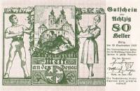 (№1920) Банкнота Австрия 1920 год "80 Heller"