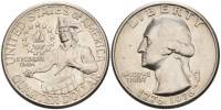 (1976) Монета США 1976 год 25 центов   200 лет независимости Барабанщик Медь-Никель  XF