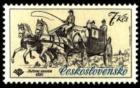 (1981-007) Марка Чехословакия "Экипаж императора"    Музей почты 'Почтовые Транспортные Средства' II