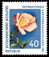 (1961-050) Марка Германия (ГДР) "Роза"    Выставка цветов II O