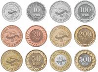 2023, 6 монет 10 20 50 100 200 500 драм Набор монет Армения Национальная валюта 30 лет   UNC