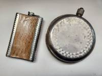 Фляга 2 шт нержавеющая сталь круглая и прямоугольная