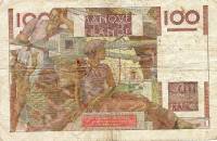 (№1950P-128c.3) Банкнота Франция 1950 год "100 Francs" (Подписи: J)