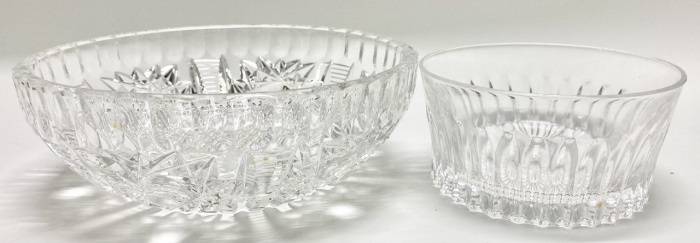 Салатники хрусталь круглые 2 шт 