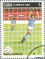 (1982-068) Марка Куба "Футбол (1)"    ЧМ по футболу 1982 Испания III Θ