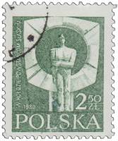 (1981-001) Марка Польша "Статуя Яна Боровчака"    60-я годовщина восстания в Верхней Силезии I Θ