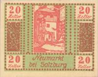 (№1920) Банкнота Австрия 1920 год "20 Heller"