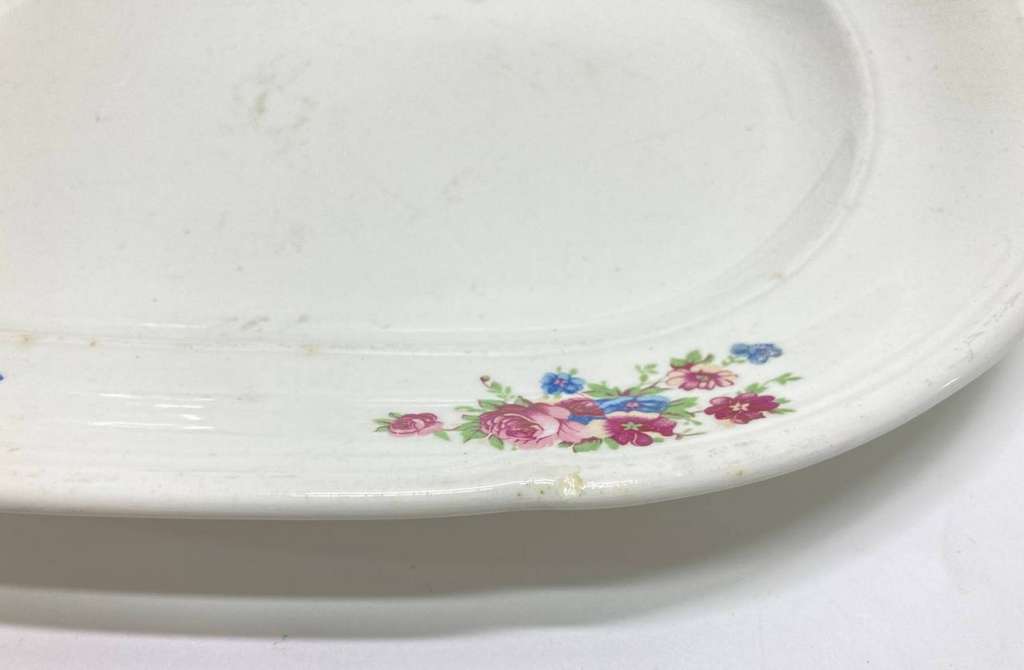 Блюдо цветы, фарфор, ЗИК 