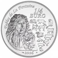 (№2006km1415) Монета Франция 2006 год frac14; Euro (Год собаки)