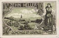 (№1920) Банкнота Австрия 1920 год "10 Heller"
