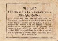 (№1920) Банкнота Австрия 1920 год "50 Heller"