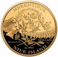 () Монета Остров Ниуэ 2012 год 10000  ""   Биметалл (Платина - Золото)  AU
