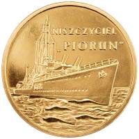 242 Монета Польша 2012 год 2 злотых Эсминец Ураган (Пирун)  Латунь  UNC