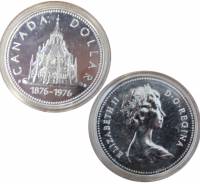 (1935) Монета Канада 1976 год 1 доллар   Серебро (Ag)  UNC