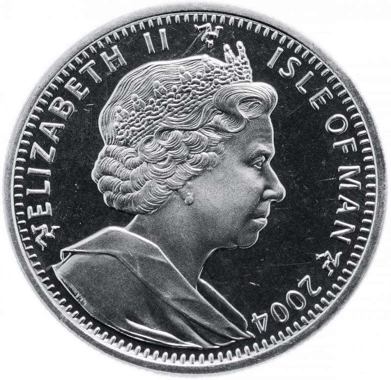 (2004) Монета Остров Мэн 2004 год 1 крона &quot;Военная медаль Норвегии&quot;  Серебро Ag 925  PROOF