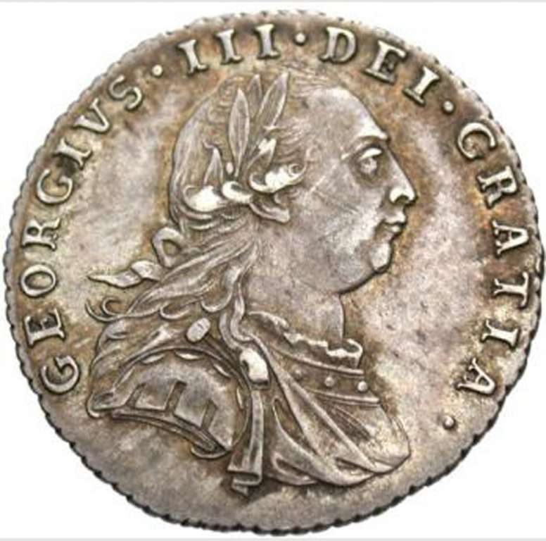 () Монета Великобритания 1787 год 6000  &quot;&quot;   Биметалл (Серебро - Ниобиум)  AU