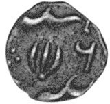 (№1817km382) Монета Индия 1817 год frac14; Rupee (Аламгир II в)