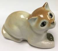 Фигурка "Котёнок с мячом", ЛФЗ (сост. на фото)
