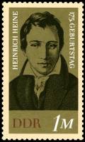 (1972-093) Марка Германия (ГДР) "Генрих Гейне"    175 лет рождения II Θ