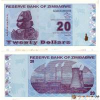 (,) Банкнота Зимбабве 2009 год  долларов "Балансирующие скалы"   UNC