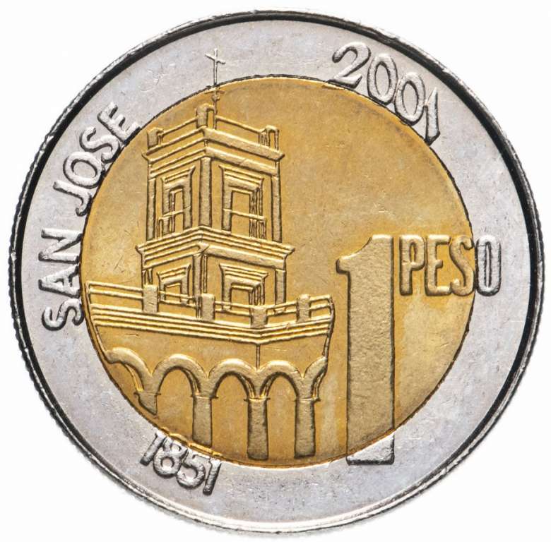 (2001) Монета Аргентина 2001 год 1 песо &quot;Хусто Хосе де Уркиса&quot;  Биметалл  XF