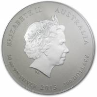 (№2015) Монета Австралия 2015 год 300 Dollars (Год козы)