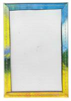 Обложка для проездного (Полимер) Принт "Картина маслом "Кипарисы". Винсент Ван Гог", Голубой/желтый