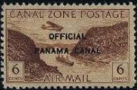 (№1947-10) Марка Зона Панамского канала 1947 год "Разрез Гайлярд", Гашеная