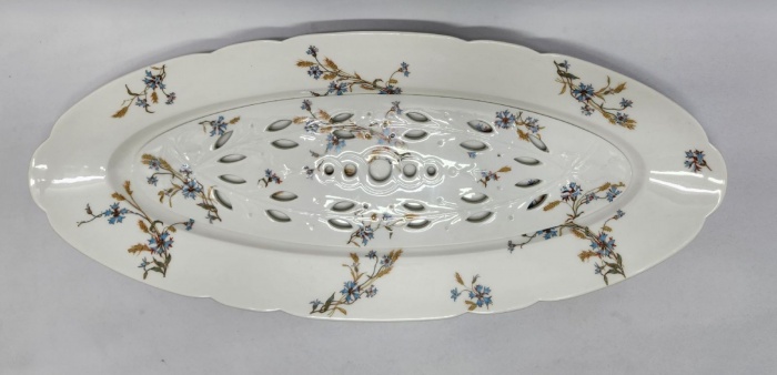 Блюдо для рыбы мяса Фарфор Frank Haviland Limoges Франция 1910-1914 годы 59*25,5 см.