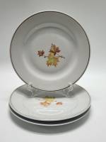 Тарелки десертные 3 штуки Красный фарфорист диаметр 20 см