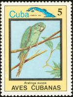 (1983-093) Марка Куба "Кубинский аратинга"    Птицы III Θ