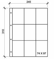 Листы для открыток и бон КЛФ-9В, на 9 ячеек, 10шт. Россия, #2431009