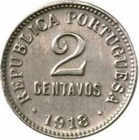 (№1918km567) Монета Португалия 1918 год 2 Centavos