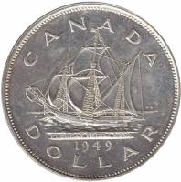 (1935) Монета Канада 1949 год 1 доллар     UNC