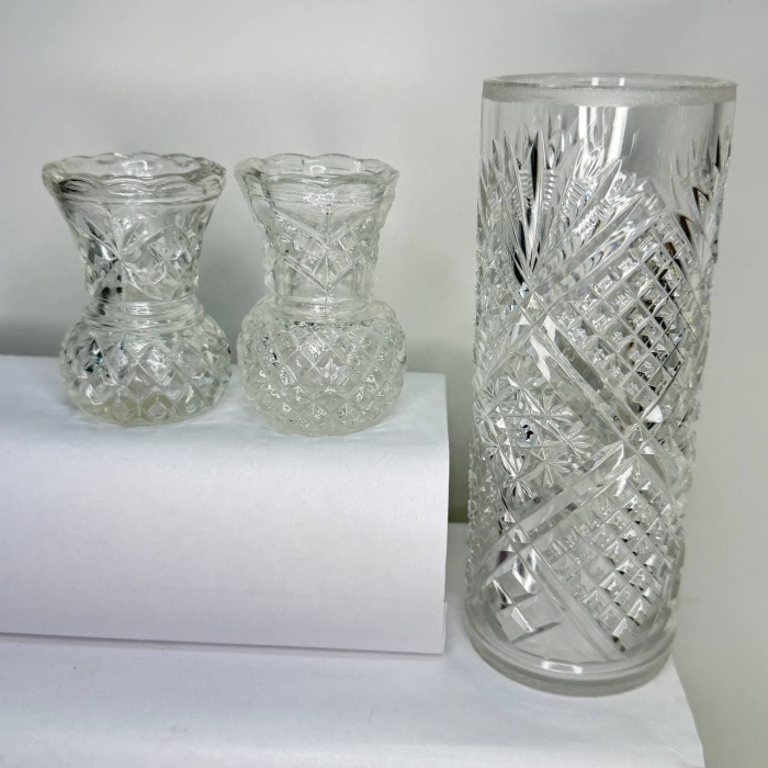 Вазы хрустальные СССР 3 штуки
