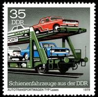 (1979-032) Марка Германия (ГДР) "Автоперевозчик"    Железная дорога II Θ