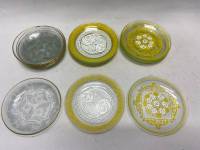 Блюдце стекло с рисунком 15 шт