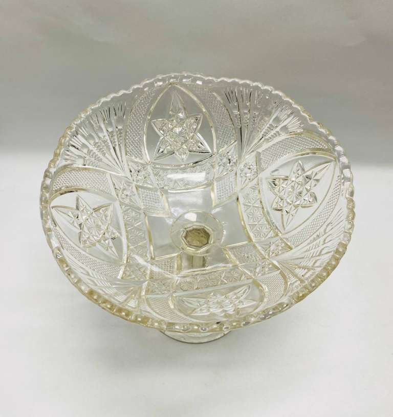 Фруктовница на ножке, хрусталь, СССР