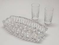 Пепельница и 2 стопки хрусталь СССР