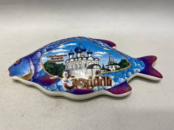 Панно настенное керамика рыба Суздаль