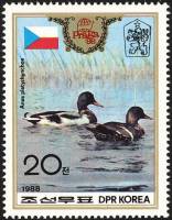 (1988-039a) Лист (4м) Северная Корея "Утки"   Выставка почтовых марок "Прага '88 III Θ