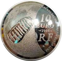 (2009) Монета Франция 2009 год 10 евро "Международный год астрономии"  Выпуклая Серебро Ag 900  PROO