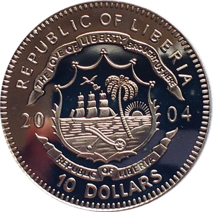 (2004) Монета Либерия 2004 год 10 долларов &quot;Осада Белграда&quot;  Медь-Никель  UNC