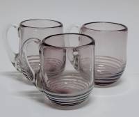 Набор кофейных кружек, 3 шт, стекло (сост. на фото)