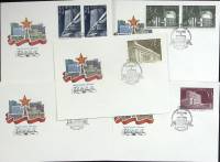 1983-год Набор худож. конв. п\д, сг+ марка, 5 шт. СССР Новостройки москвы   , Печать ПД Марка
